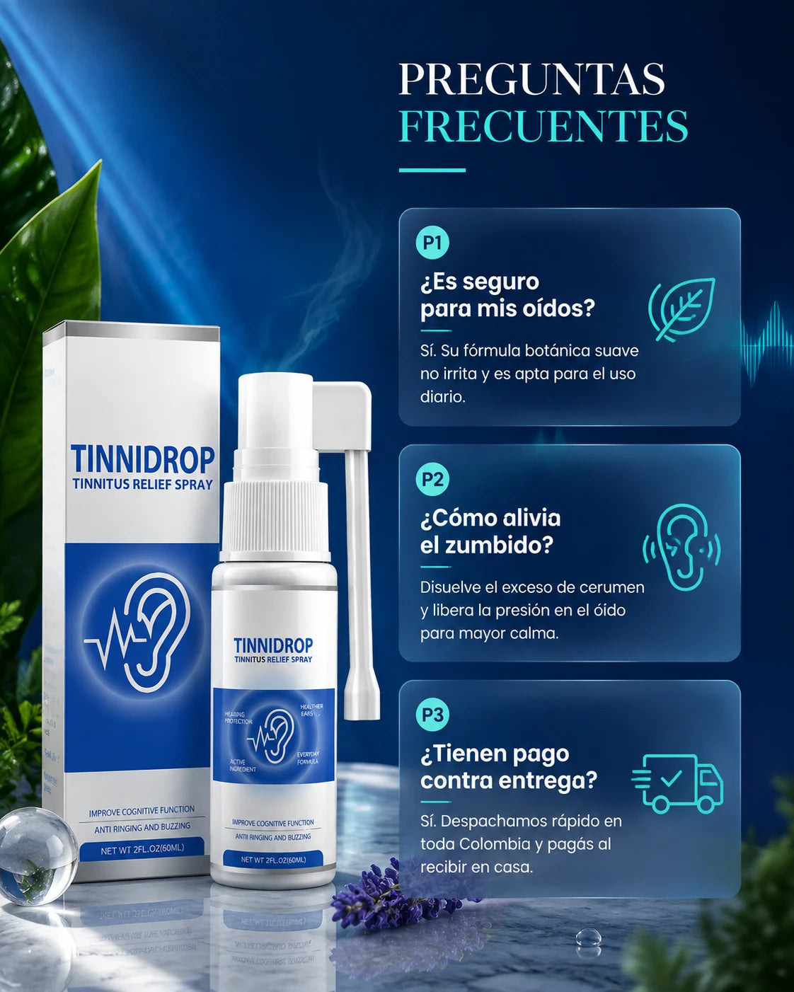 tinnidrop spray limpiador de oido