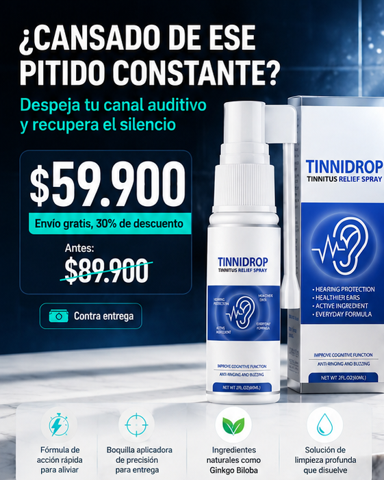 tinnidrop spray limpiador de oido