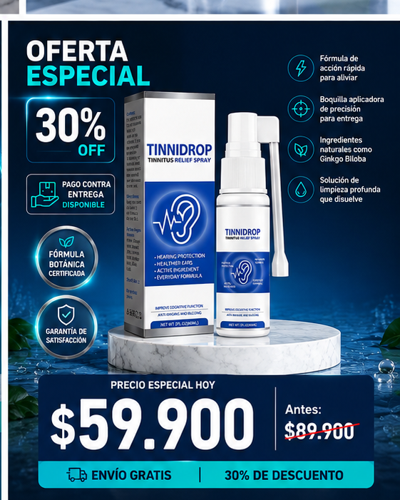 tinnidrop spray limpiador de oido