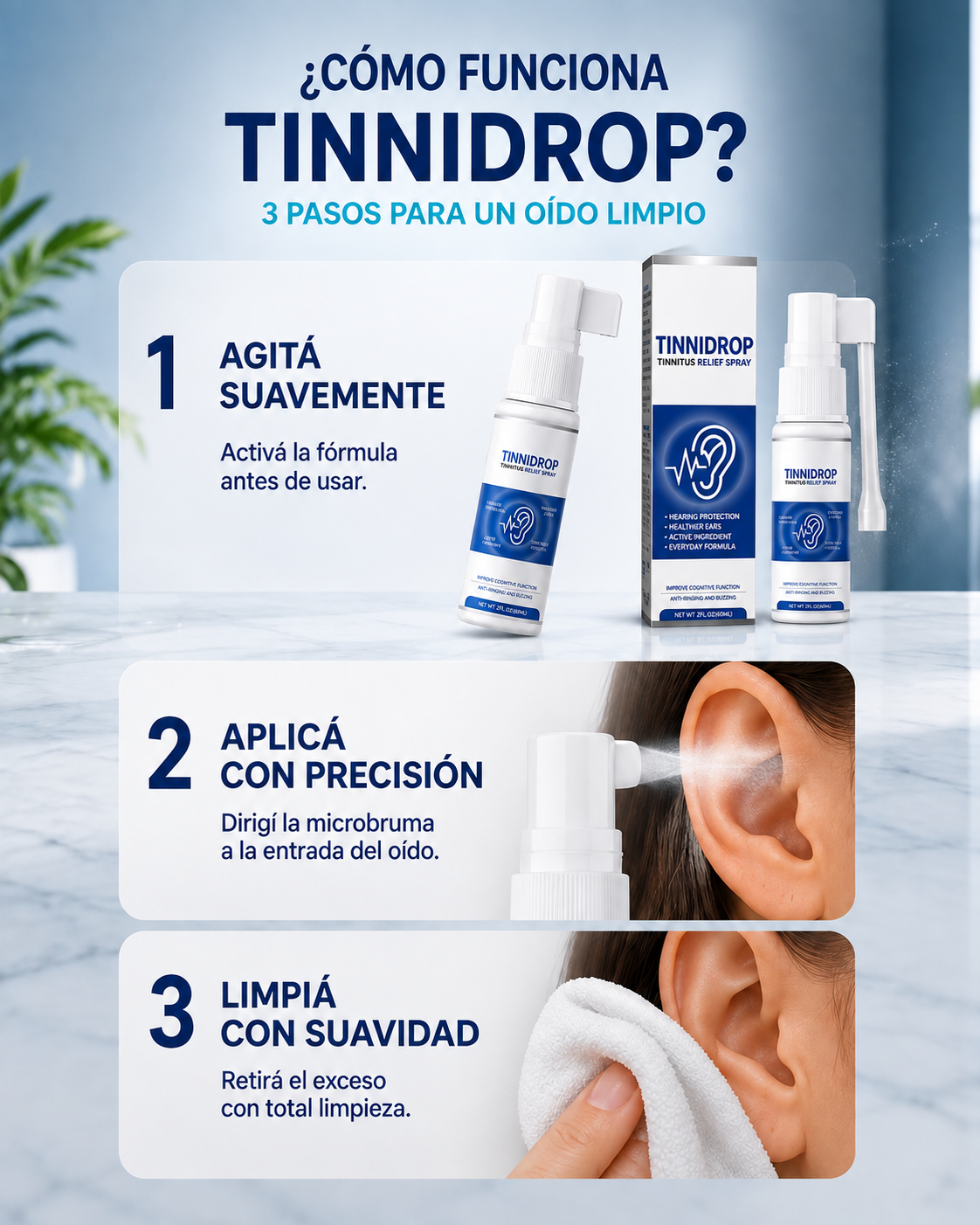tinnidrop spray limpiador de oido